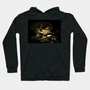 Skull of a Skeleton with Burning Cigarette (Vincent van Gogh) Remake Hoodie